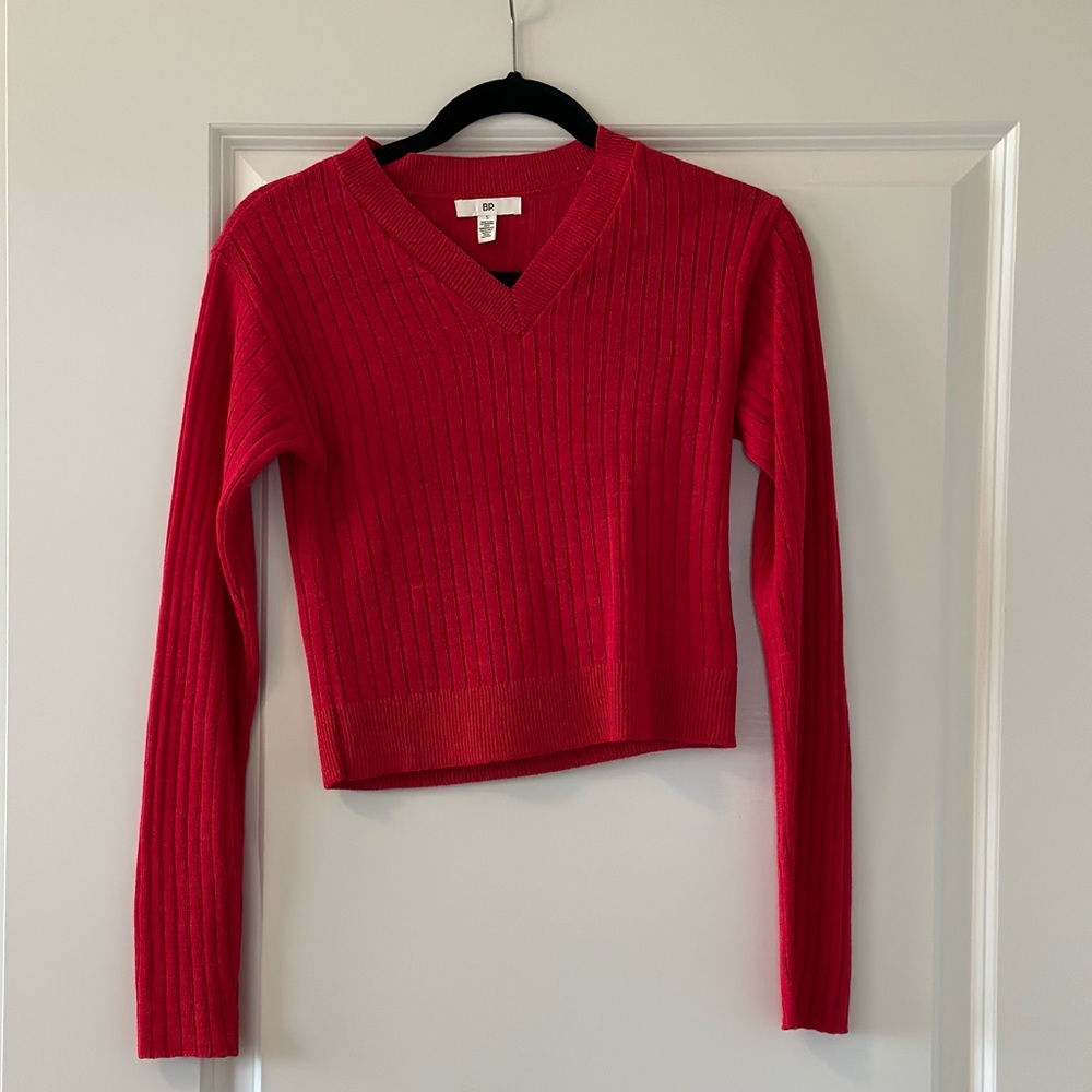 Semi- cropped red sweater -TopShop